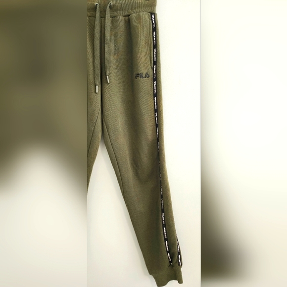 FILA Men Jogger Size XS Green Elastic Waist Pockets Cotton Lightweight - Picture 3 of 9